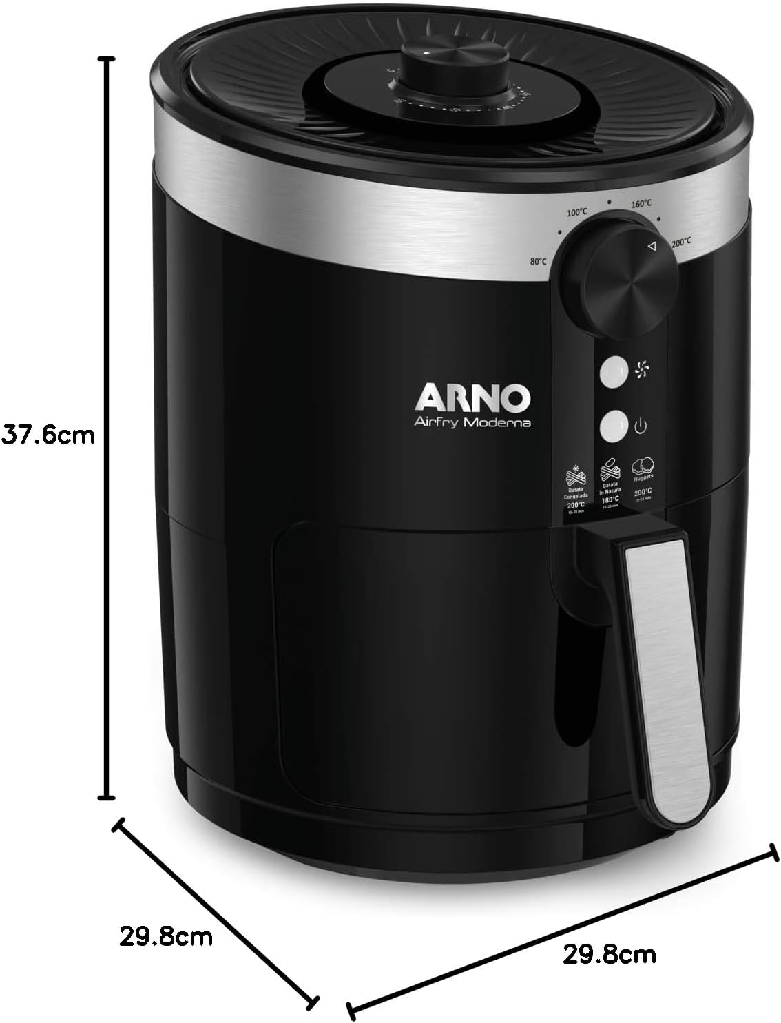 Fritadeira Arno Airfry Moderna Pfry Preto - Alta Performance