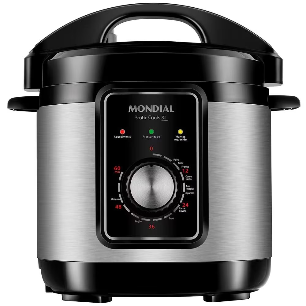 Panela Elétrica de Pressão Mondial PE 47 Pratic Cook 3L Inox - Alta Performance