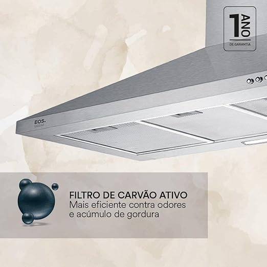 Coifa e Depurador de Parede Pirâmide Eos 90 cm Eco90pp Inox - Premium