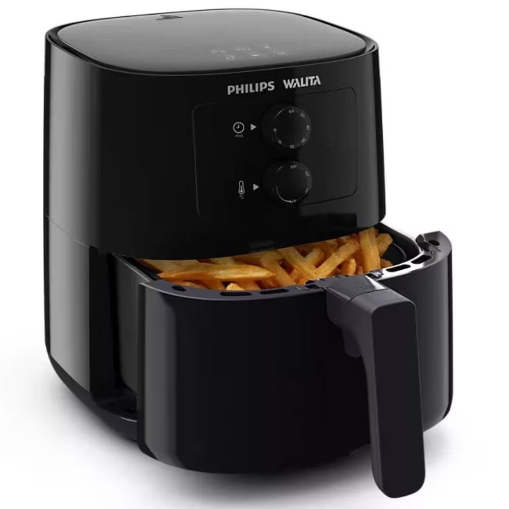 Fritadeira Elétrica Sem Óleo Air Fryer Philips Walita RI9201 4 1 L Preta - Moderno