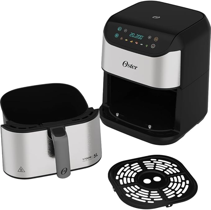 Oster Fritadeira Digital Inox 5L com Painel Touch - Moderno