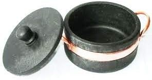 Panela Caçarola De Pedra Sabão Com Alça De Cobre 1 5 Litros - Eficiente