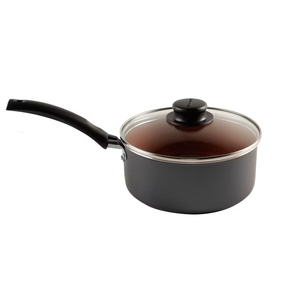 Conjunto de Panelas 10 Peças Tramontina Turim com Revestimento Antiaderente Starflon T1 Tampas de Vidro e Cabos de Baquelite – Bronze/Grafite - Elegante