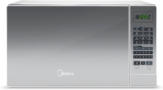 Forno Micro ondas 20L Branco Espelhado Midea 127V MRAM21 - Moderno