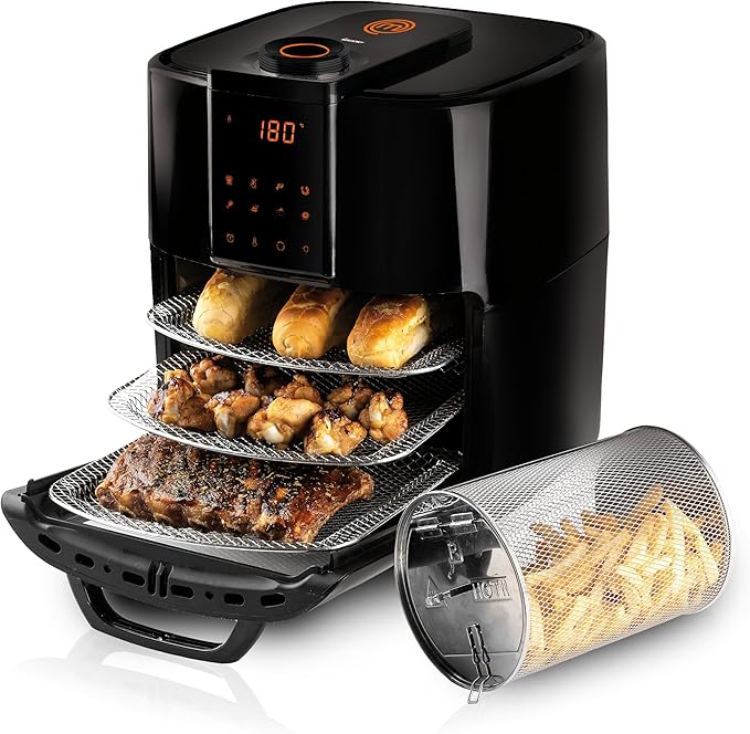 Fritadeira Elétrica Masterchef Oven By Mallory 12 Litros Com 1700W Paneil LED Multi Função Air Fryer Forno e Desidratador - Eficiente