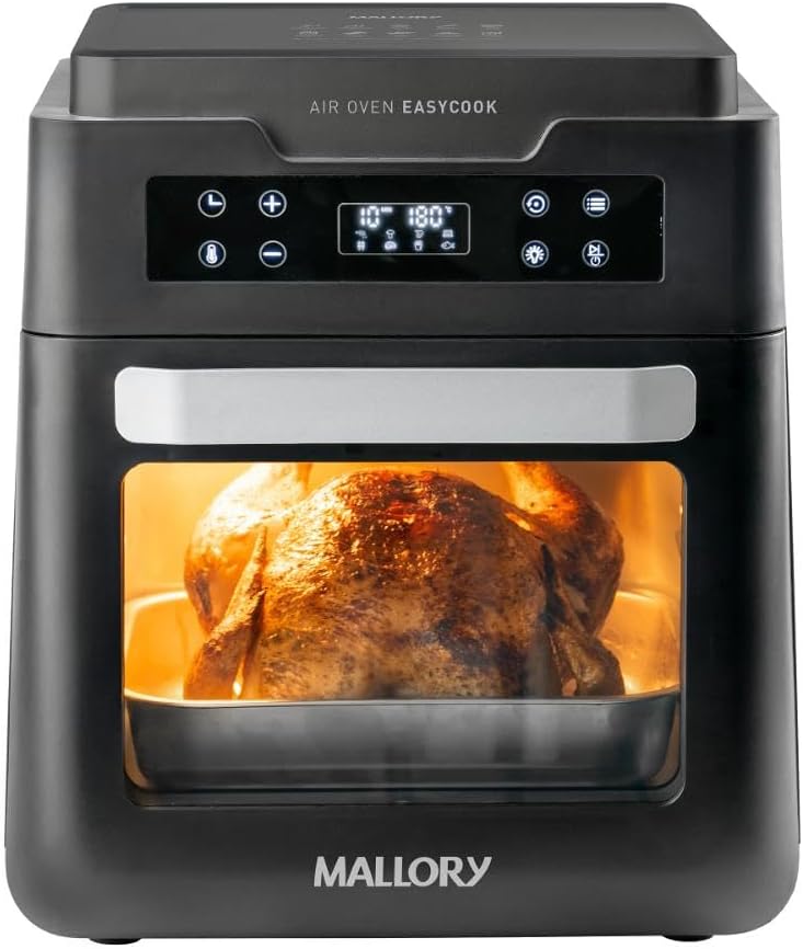 Fritadeira Air Oven Easycook Mallory 1500W Com12 Litros Painel de LED Visor de Vidro e Luz Interna Multi função - Moderno