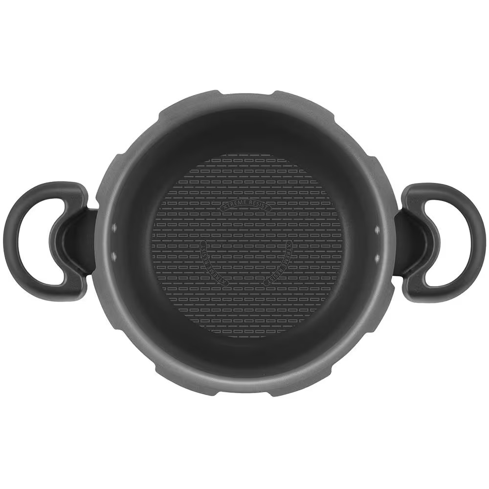 Panela de Pressão 4 5 L Rochedo Clipso Fechamento Externo em Alumínio com Revestimento Antiaderente e 5 Sistemas de Segurança Vermelha - Versátil