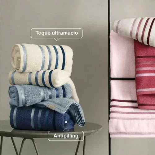 Kit 15 Toalhas Super Banhão de Alta Maciez e Absorção +5 Toalhas de Rosto de BRINDE - Alta Performance