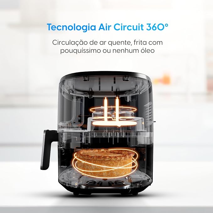 Fritadeira Elétrica Visio Fry Elgin Cesto removível 5L 1700W Airfryer - Alta Performance