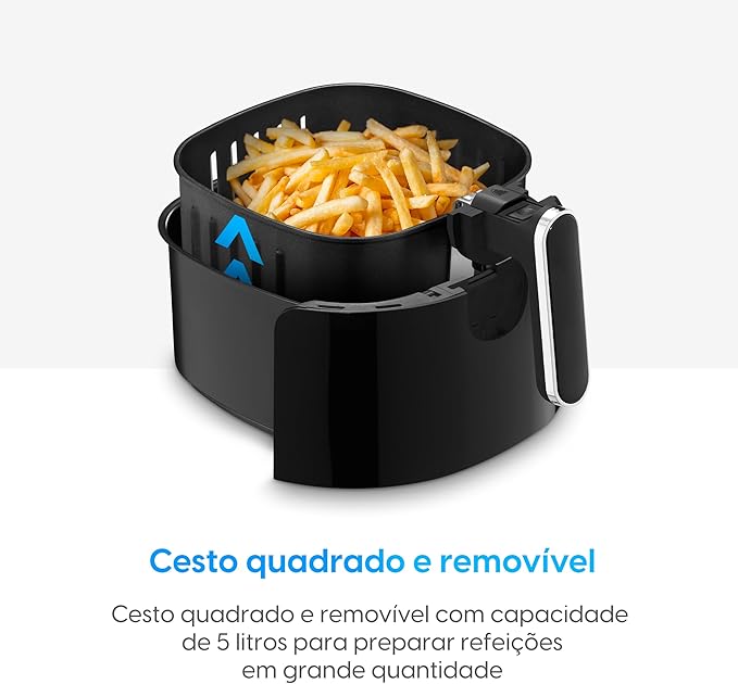 Fritadeira Elétrica Visio Fry Elgin Cesto removível 5L 1700W Airfryer - Alta Performance