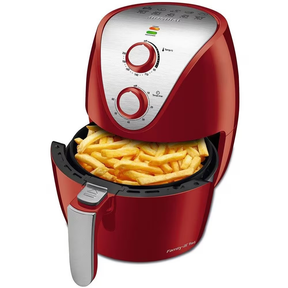Fritadeira Elétrica Sem Óleo Air Fryer Mondial AF 32 RI 3 5L Vermelha/Inox - Alta Performance