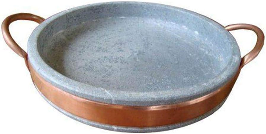 Frigideira Em Pedra Sabão Com Alça De Cobre 20 0 Cm - Elegante