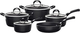 Jogo de Panelas de Alumínio com Revestimento Interno de Antiaderente 5 Peças Tramontina Mônaco Preto - Premium
