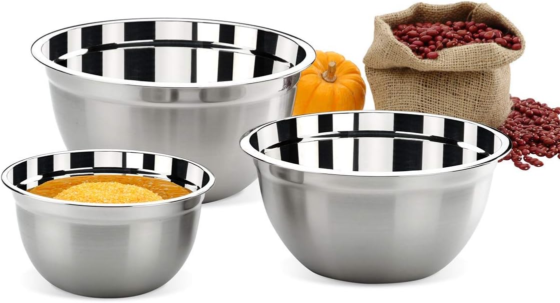 Conjunto de Tigelas Inox 3 Peças Suprema Brinox Aço Inox - Elegante