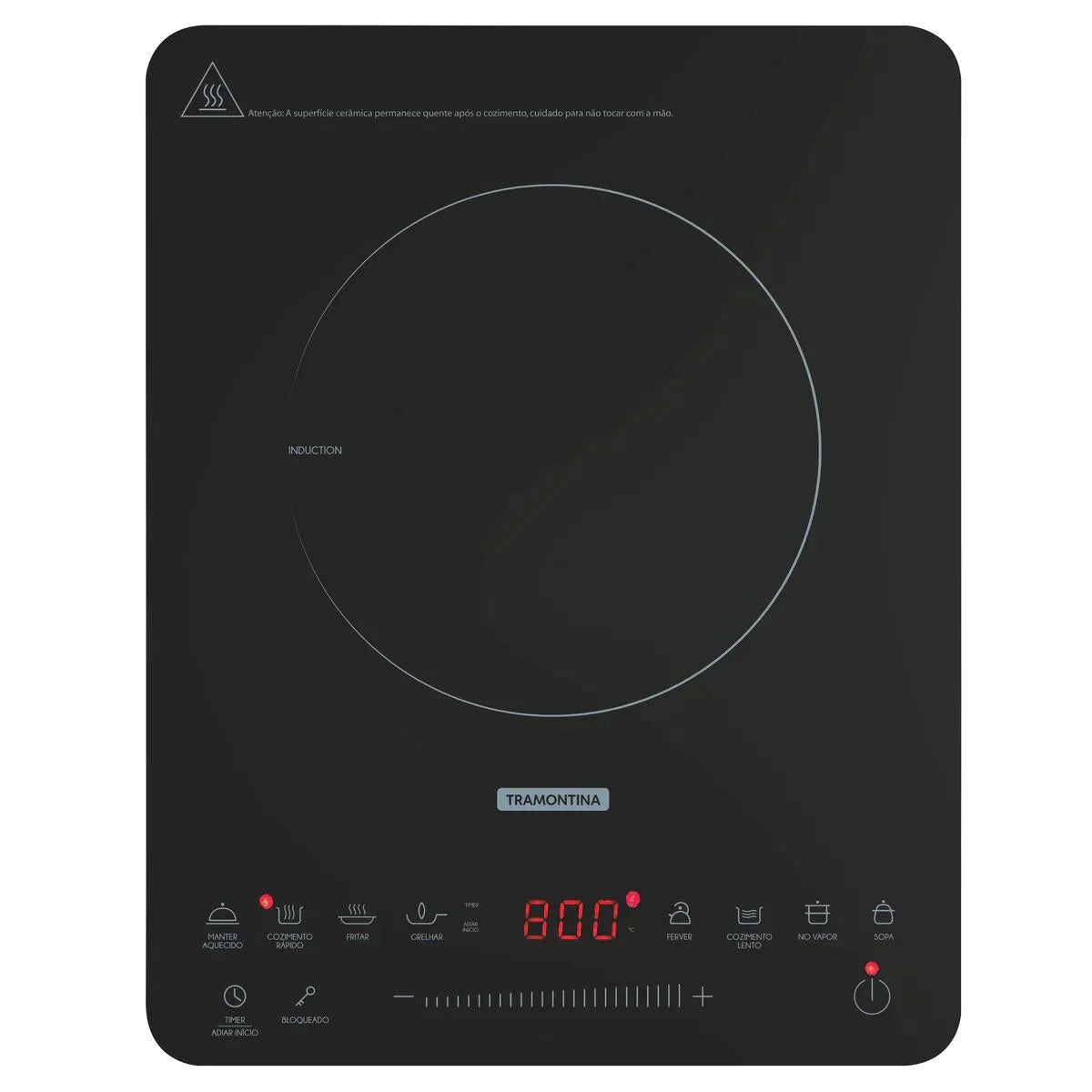 Cooktop Portátil por Indução Tramontina Slim Touch EI 30 com 1 Área de Aquecimento e Comando Touch 127 V - Moderno