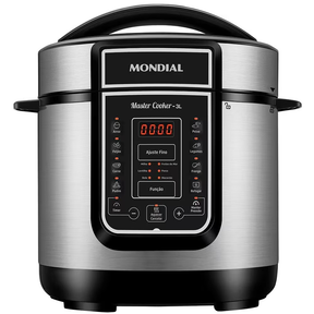Panela Elétrica de Pressão Mondial Digital Master Cooker PE 40 3L Preta/Inox - Alta Performance