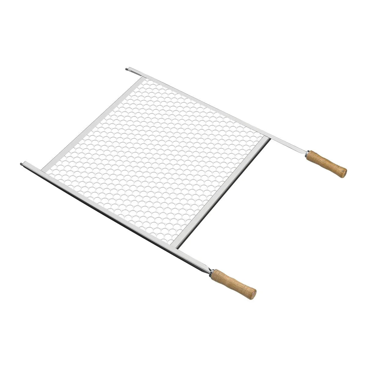 Grelha Tramontina em Aço Inox com Cabo de Madeira 83 5 x 55 cm - Exclusivo