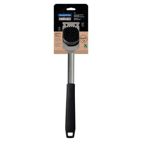 Escova para Grelhas Tramontina Churrasco Black em Aço Inox e Cabo de Polipropileno Preto com Raspador - Versátil