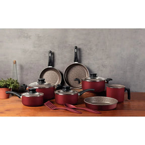 Jogo de Panelas Tramontina Antiaderente Paris 10 Pç Vermelho - Alta Performance