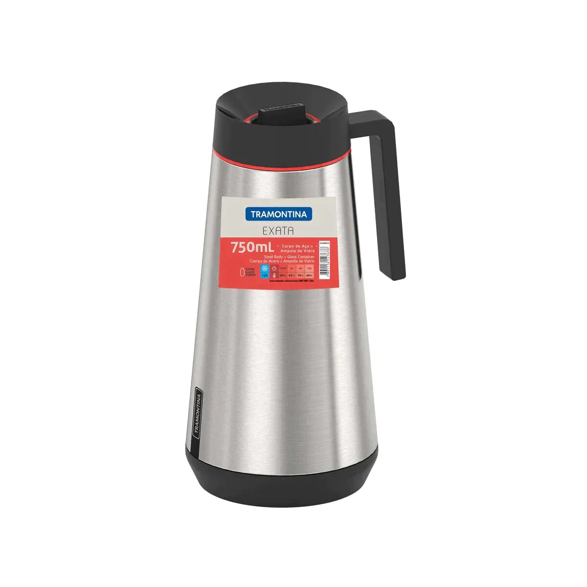 Bule Térmico Tramontina Exata em Aço Inox 750 ml - Premium
