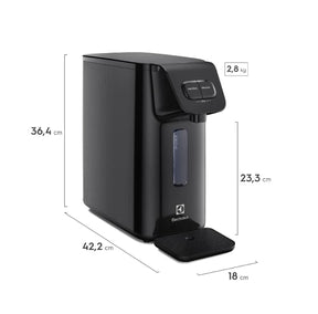 Purificador Electrolux Água Gelada 3 Níveis Efficient Eletrônico (PE15P) Bivolt (Preto) - Elegante