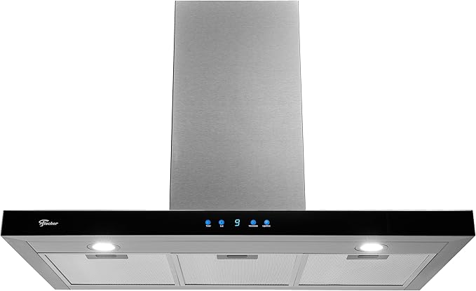 Fischer Coifa de Parede Infinity Digital Touch 90cm Preta 19902 22550 - Elegante