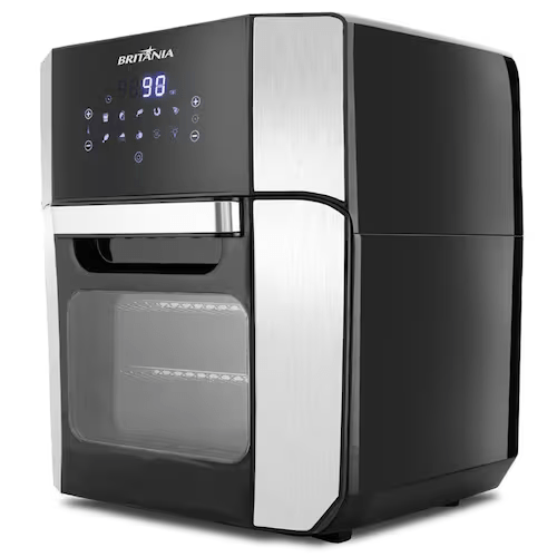 Fritadeira Elétrica sem Óleo Air Fry Britânia Oven BFR2100P 12L Preta - Elegante