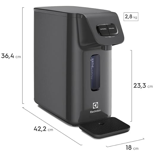 Purificador Electrolux Água Gelada 3 Níveis Cinza Efficient Eletrônico (PE15X) Bivolt - Elegante