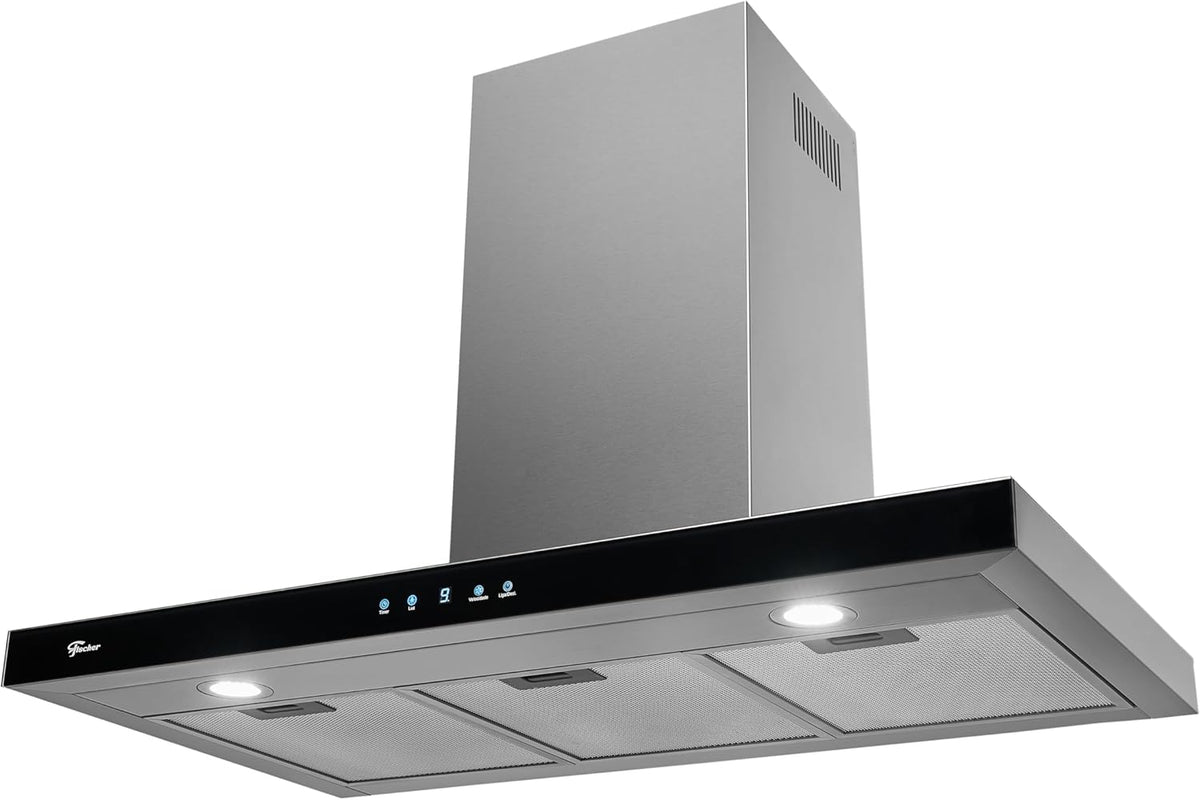 Fischer Coifa de Parede Infinity Digital Touch 90cm Preta 19902 22550 - Elegante