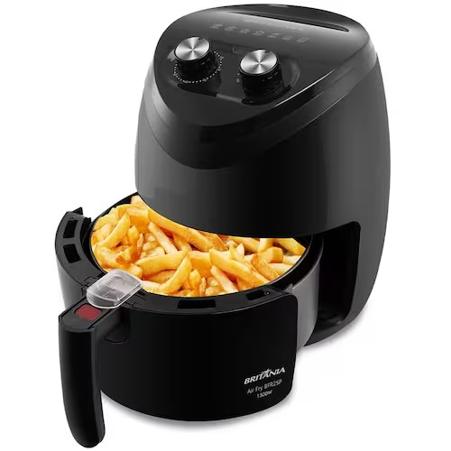 Fritadeira Elétrica Sem Óleo Air Fryer Britânia BFR25P 3 5L Preta - Premium