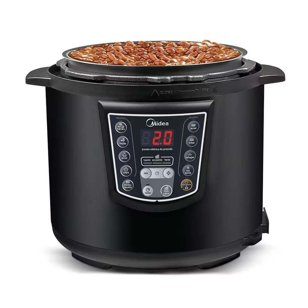 Panela de Pressão Elétrica 6L Midea Preta - Premium