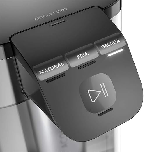 Purificador de Água Gelada Fria e Natural Elétrico Compacto Eletronico placa Electrolux Filtro refil 6 meses ou 3000l Painel Touch Bivolt Grafite PE12G - Versátil