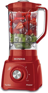 Liquidificador Mondial Turbo Power Vermelho 550W Preto 2 2 L L 99 FB - Elegante