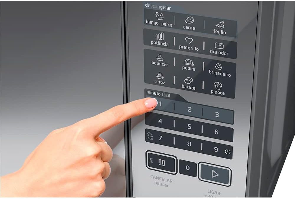 Forno Micro ondas 20L Prata Espelhado Midea 110V ‎ - Moderno