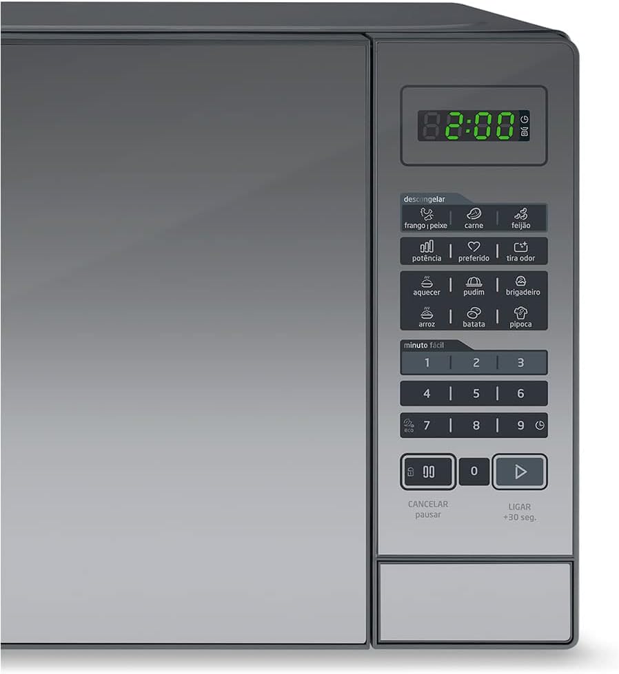 Forno Micro ondas 20L Prata Espelhado Midea 110V ‎ - Moderno