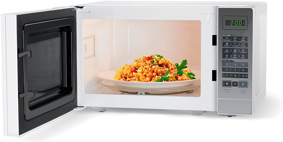 Forno Micro ondas 20L Branco Espelhado Midea 127V MRAM21 - Moderno
