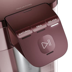 Purificador de Água Gelada Fria e Natural Elétrico Compacto Eletronico placa Electrolux Filtro refil 6 meses ou 3000l Painel Touch Bivolt Vermelho PE12V - Moderno