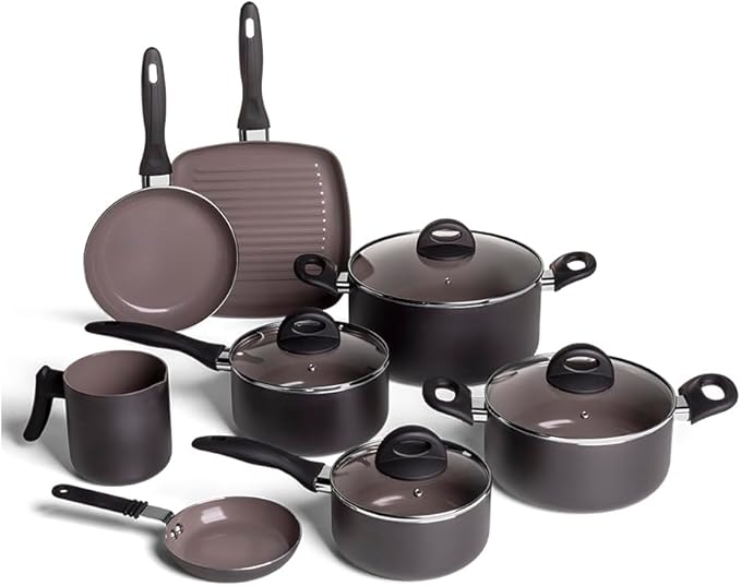 Brinox Jogo de Panelas 8 Peças Ceramic Life Smart Plus Vanilla - Premium