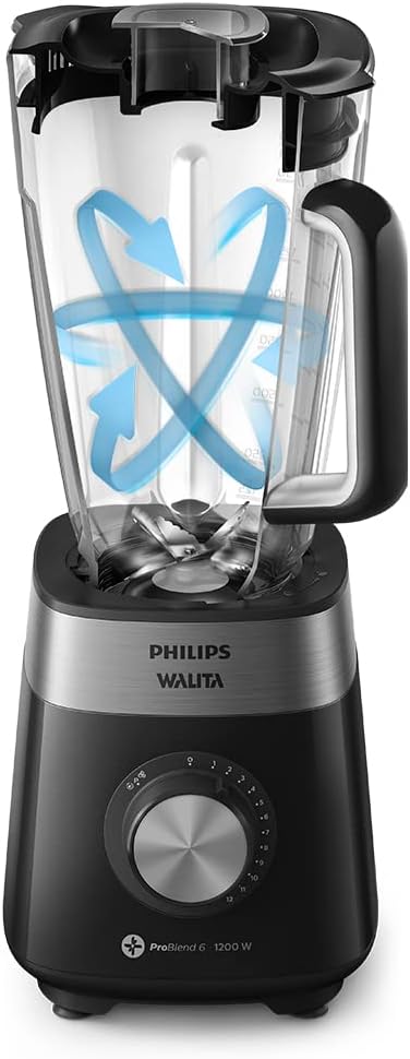 PHILIPS Liquidificador Série 5000 RI2242 Preto Jarra Inquebrável Walita - Elegante