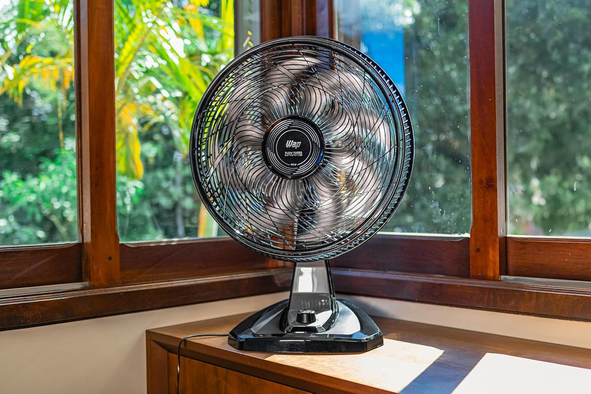 WAP Ventilador de Mesa e Parede 50cm FLOW TURBO com Tecnologia Silenciosa e Econômica 8 Pás e 3 Velocidades 180W - Premium