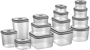 Electrolux Kit Potes de Plástico Hermético Redondo Transparente/Branco 4 unidades - Versátil