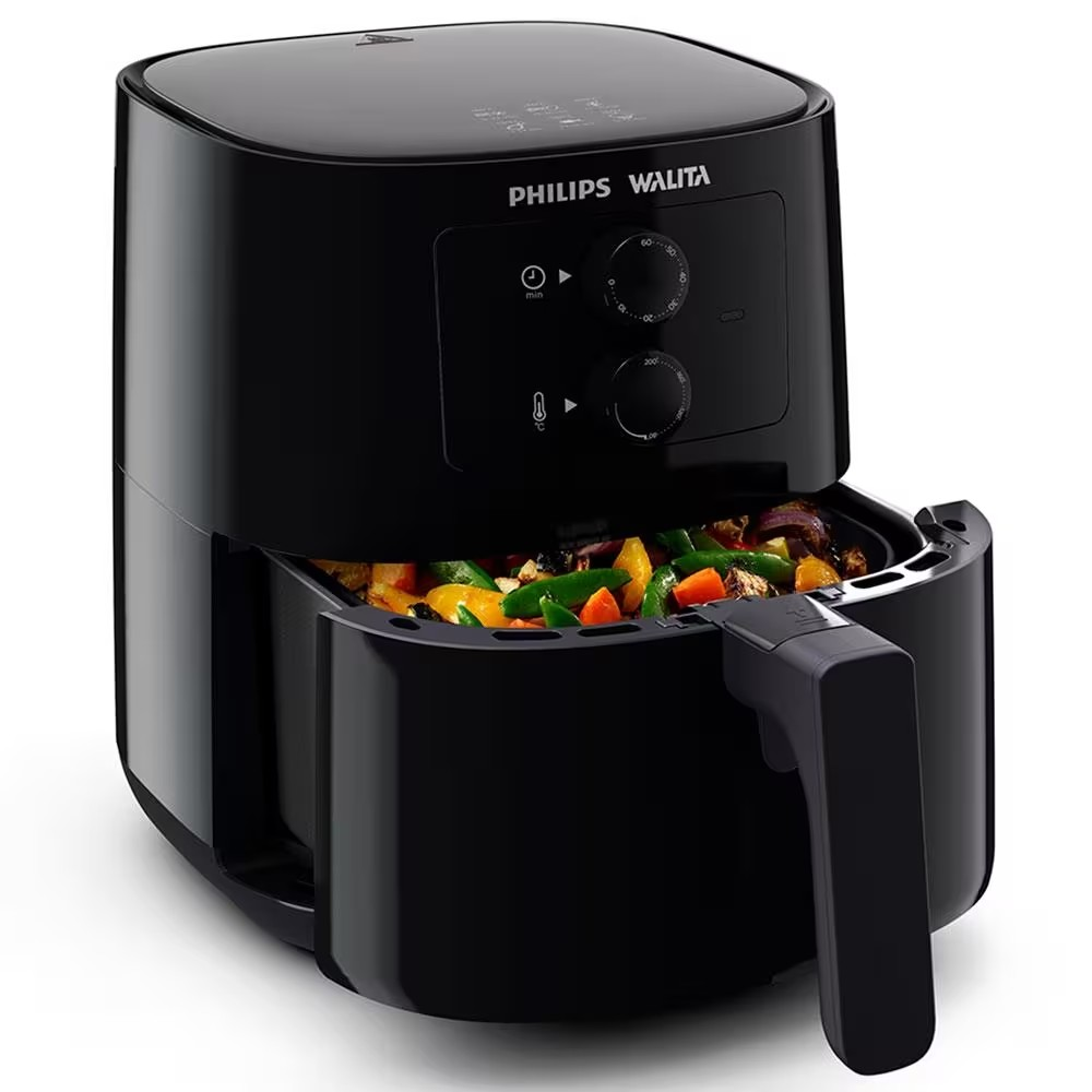 Fritadeira Elétrica Sem Óleo Air Fryer Philips Walita RI9201 4 1 L Preta - Moderno