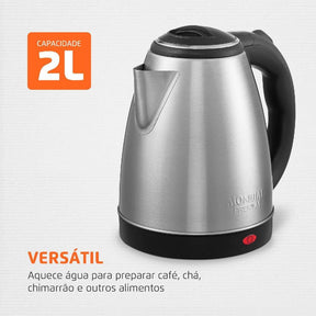 Mondial CE 06 Chaleira Elétrica Premium Preto/Cinza - Eficiente