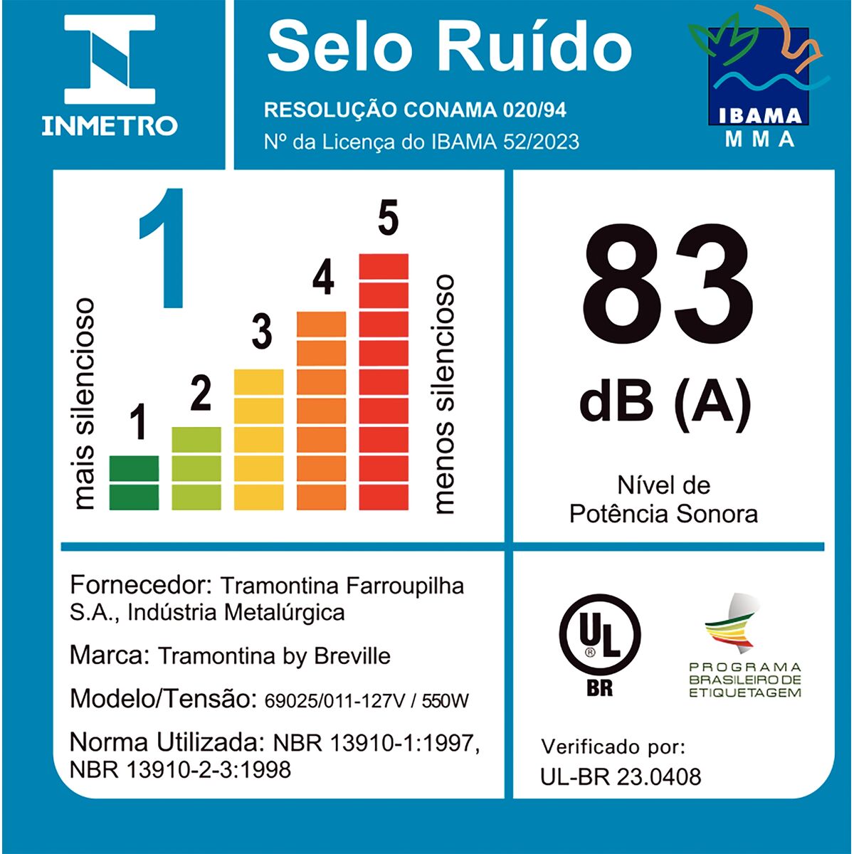 Soft Mixer Tramontina by Breville em Aço Inox com Copo 15 Velocidades 127 V - Elegante