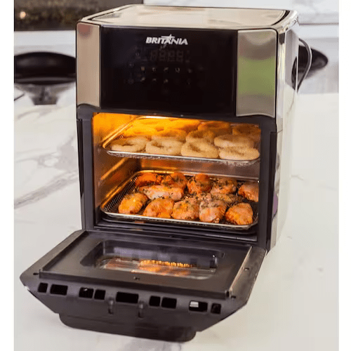 Fritadeira Elétrica sem Óleo Air Fry Britânia Oven BFR2100P 12L Preta - Elegante