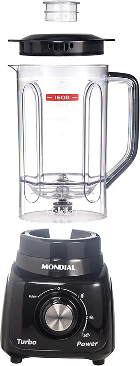 Liquidificador Mondial Turbo Power Preto 550W Preto 2 2 L L 99 FB - Elegante