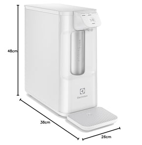 Purificador de Água Gelada Fria e Natural Elétrico Compacto Eletronico placa Electrolux Filtro refil 6 meses ou 3000l Painel Touch Bivolt Branco PE12B - Moderno