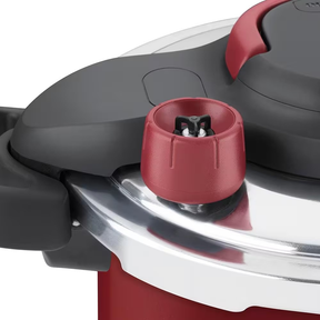 Panela de Pressão 4 5 L Rochedo Clipso Fechamento Externo em Alumínio com Revestimento Antiaderente e 5 Sistemas de Segurança Vermelha - Versátil