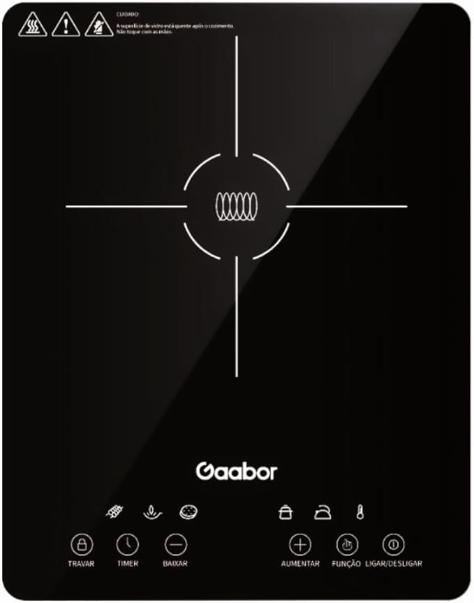 Cooktop Elétrico Gaabor Por Indução 2000w 1 Boca Touch Screen - Elegante