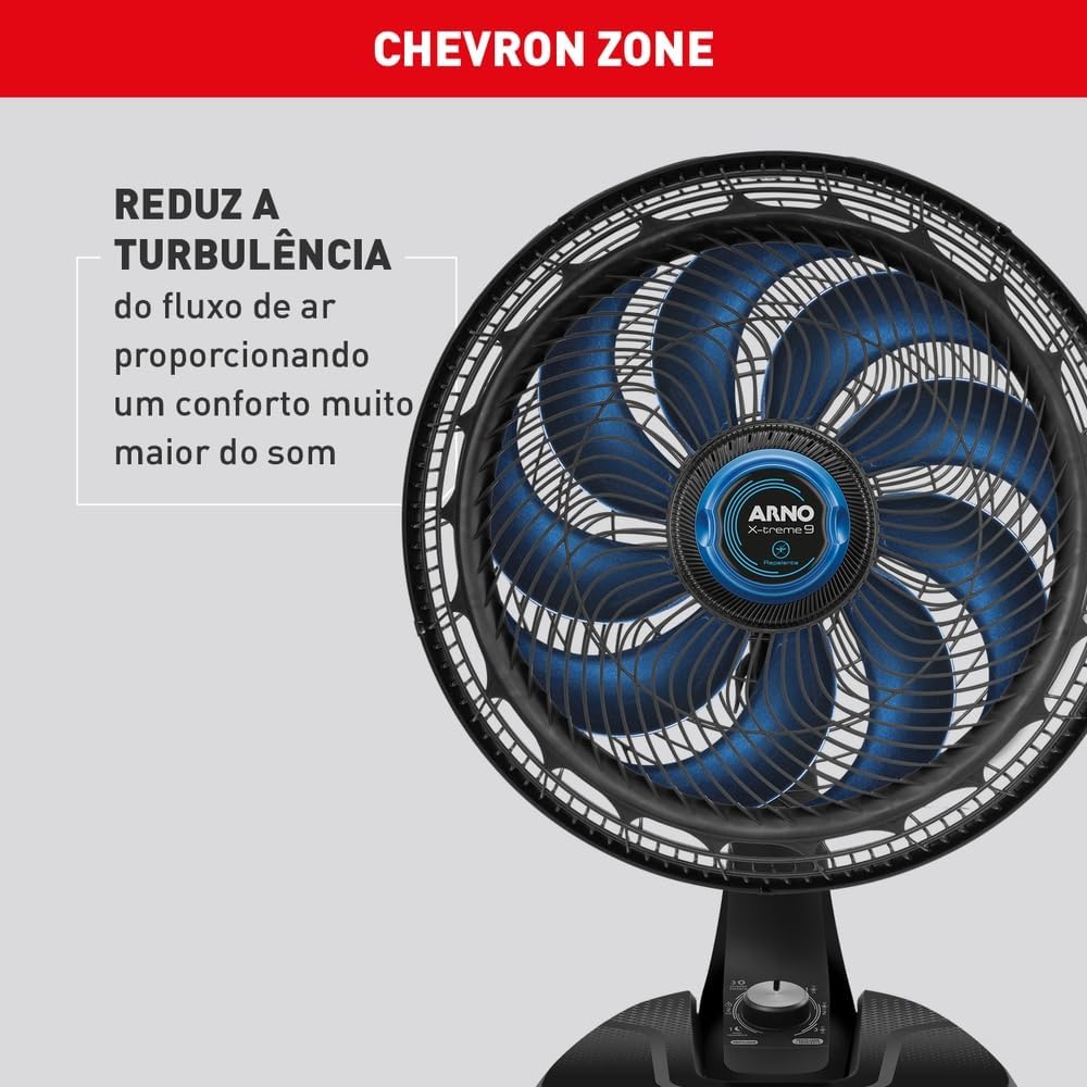 Ventilador Arno X treme 9 Mesa Repelente 9 pás 160W 40cm - Elegante